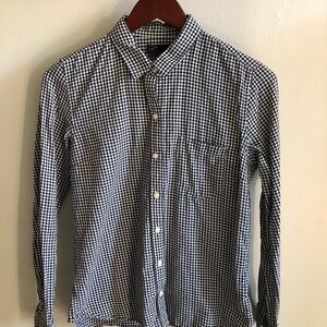 GAP Black and White Gingham Button-Down Shirt